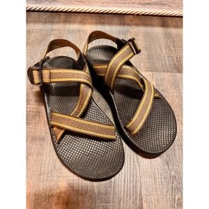 Chaco Z1 Classic Mens Sandals Brown Green Vibram Sole Sport Hiking Shoes Size M8